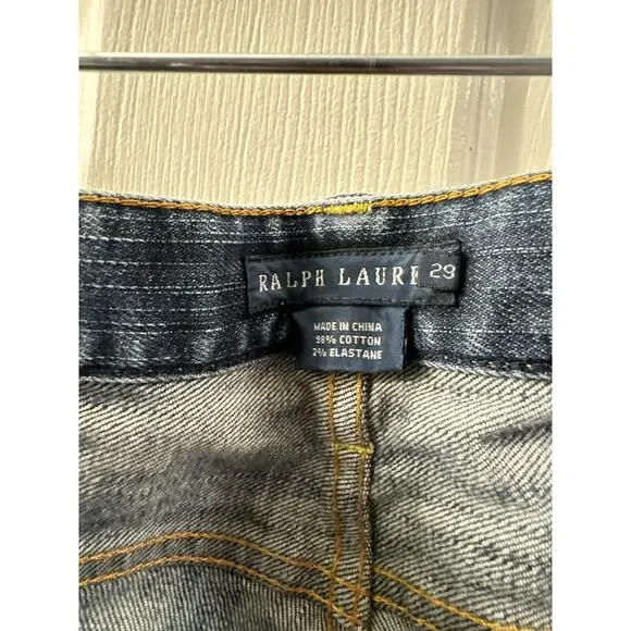 Ralph Lauren Blue Label Skinny Jeans Women Distressed Style 90s Y2K Style - Picture 3 of 4